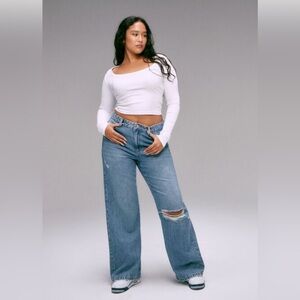 NWT Garage Denim Wide Leg Jean in Trisha Blue Size 00